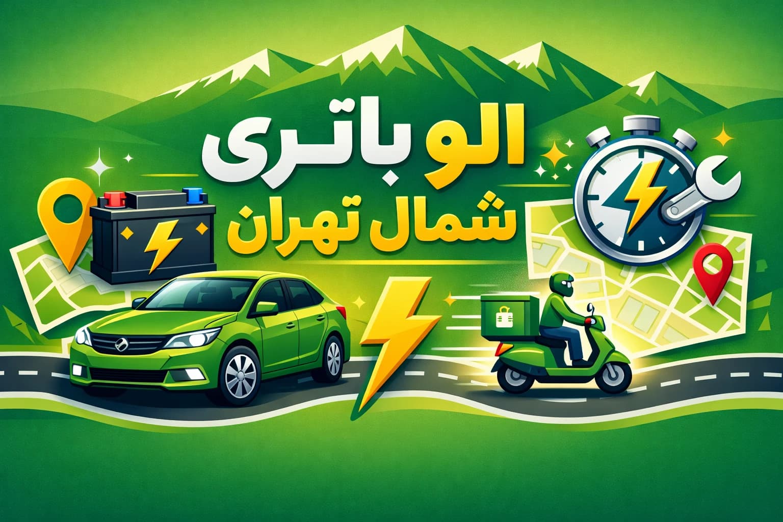 الو باتری شمال تهران